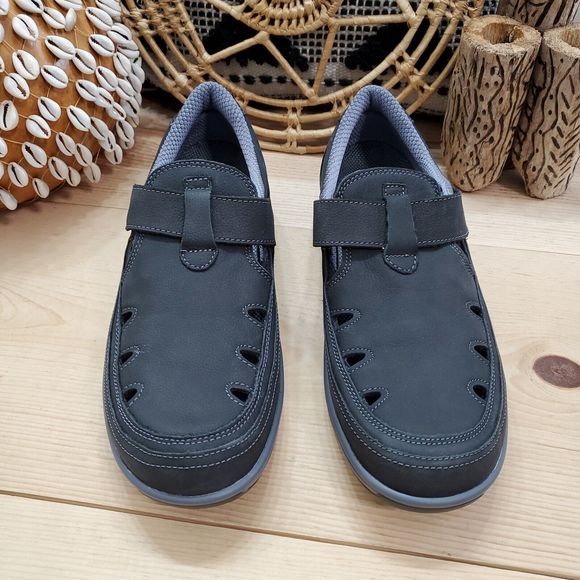 EUC Orthofeet Serene 891 Shoes Nubuck Leather Black T-Strap Comfort 10D Wide - Picture 2 of 13